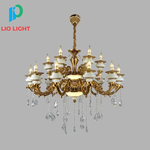 Đèn chùm mạ đồng cao cấp