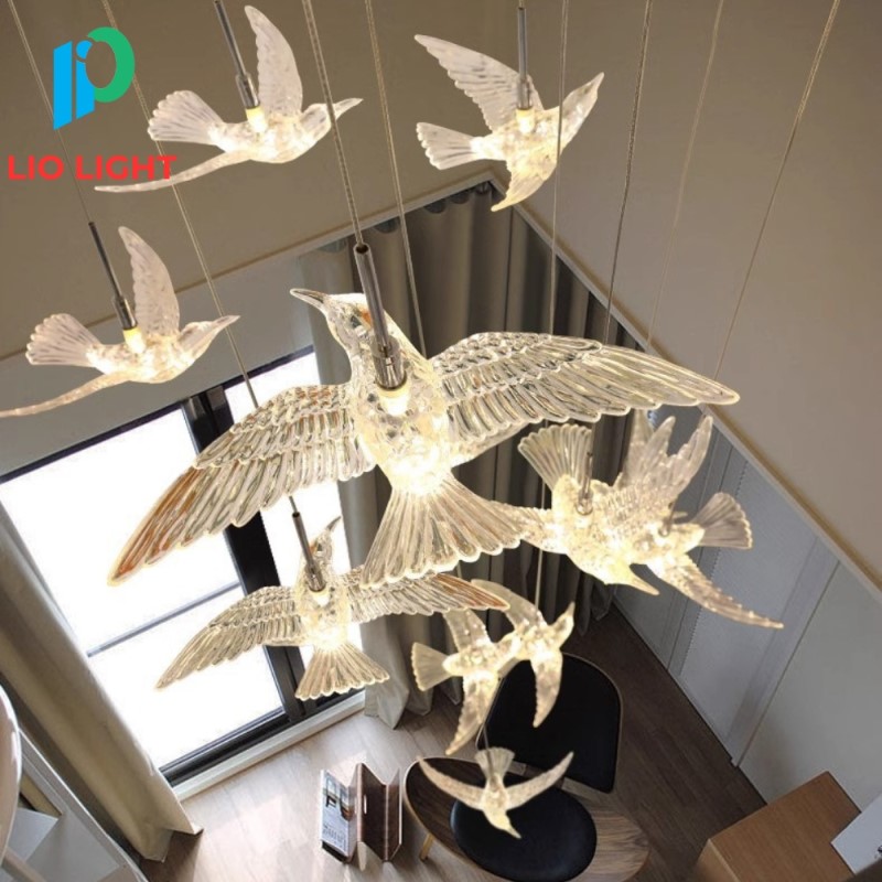 Đèn Thả Thông Tầng Hình Con Chim Hiện Đại | Lio TT906