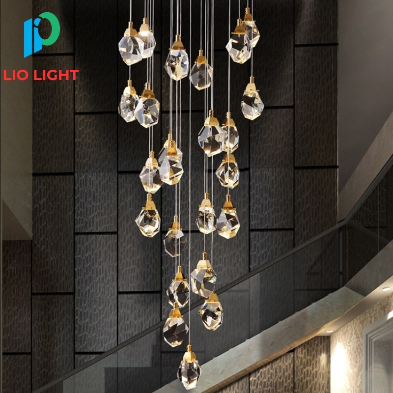 Đèn Thông Tầng Pha Lê Kim Cương Hiện Đại | LIO TT903