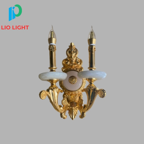 Đèn tường đồng cao cấp 2 tay