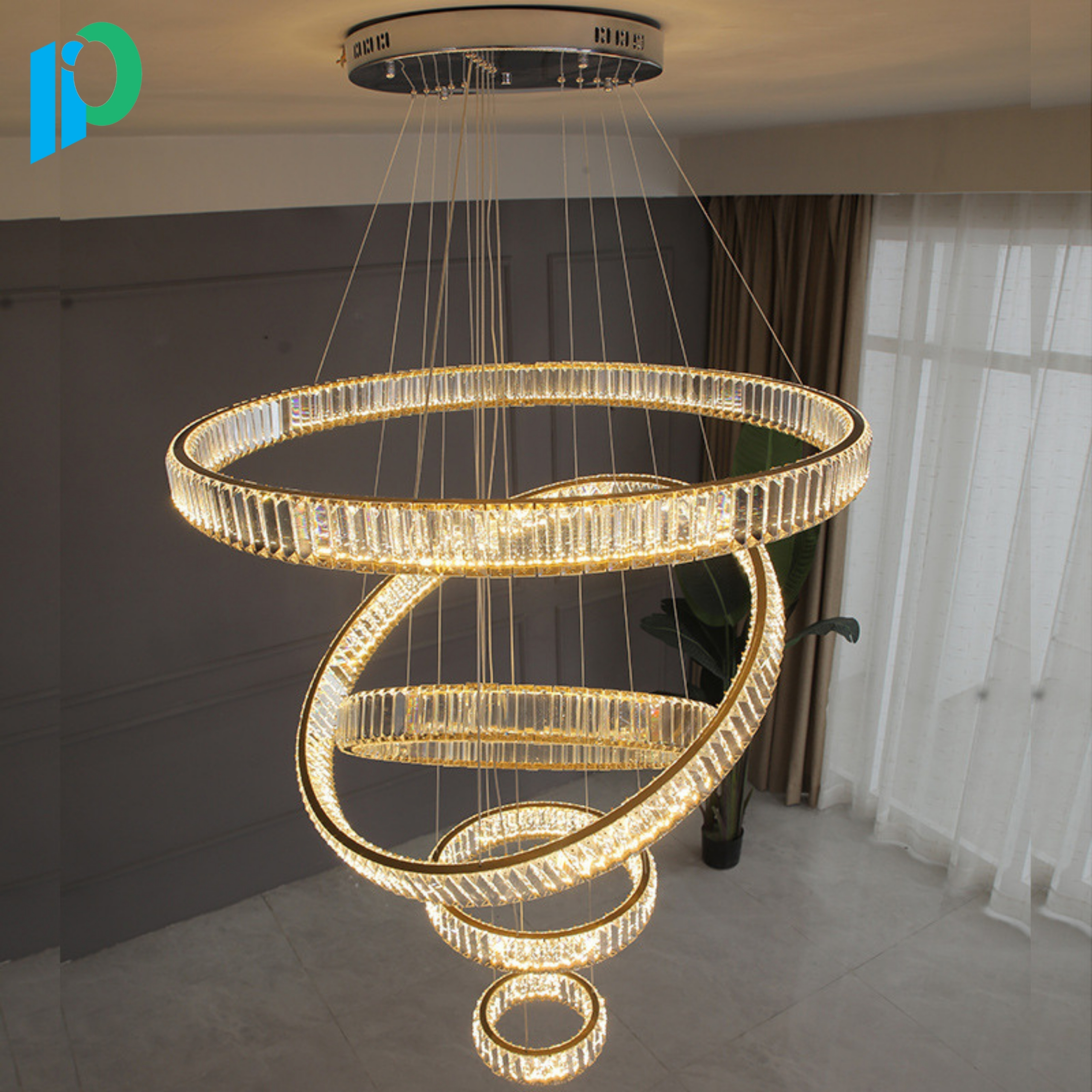Đèn Chùm Thông Tầng Vòng Tròn Pha Lê – Biểu Tượng Sang Trọng Và Đẳng Cấp Trong Không Gian Hiện Đại – Lio TT920