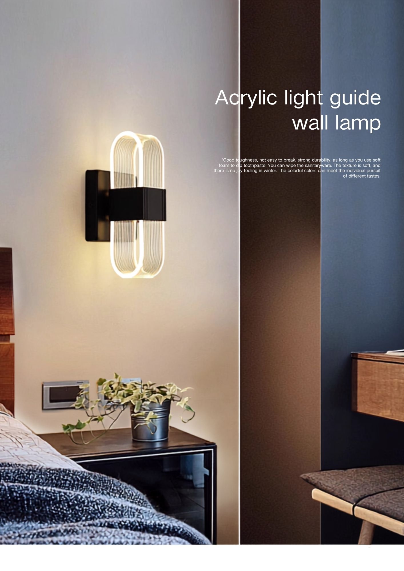 Đèn Tường LED Bắc Âu LIO 2500 Tối Giản | Đổi 3 Màu Sáng