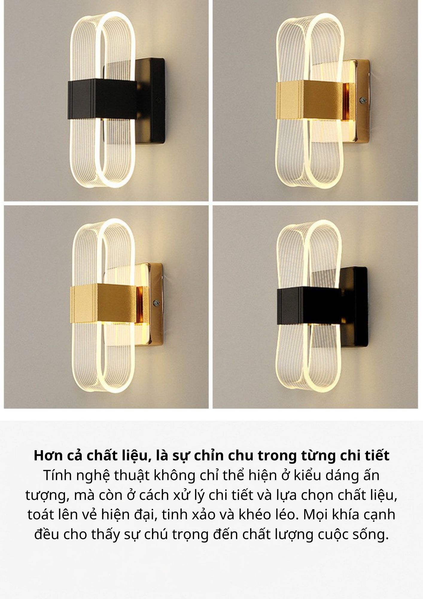 Đèn tường LED Bắc Âu LIO 2500 thiết kế tối giản